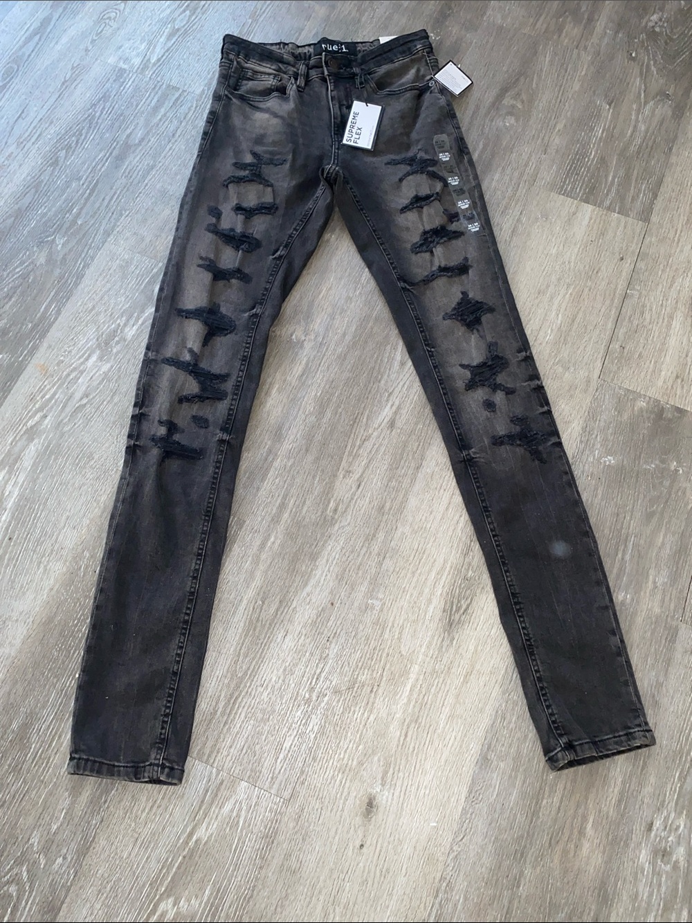 Rue21 Black Washed Distressed Skinny Jeans